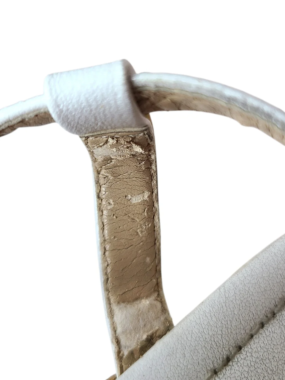 Michael Kors White Leather Rope-Knot Espadrille Wedge Sandals High Heel